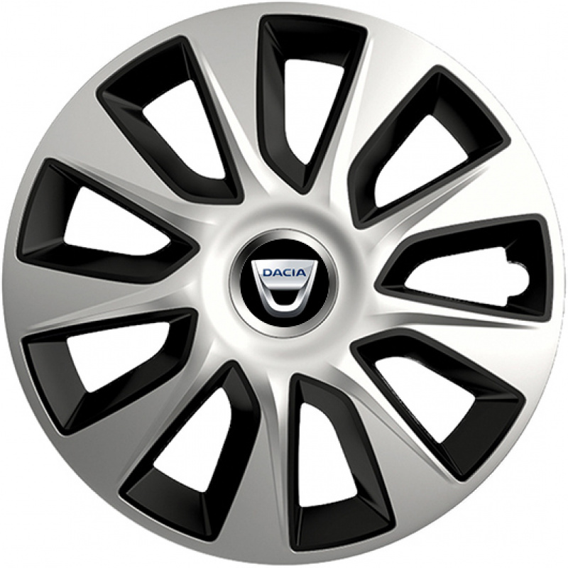 PUKLICE PRE DACIA 14" STRATOS silver/black 4ks